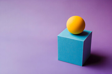 Poster - Minimalist plain purple background for product photography with just one object as the highlight: