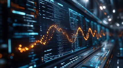 Genomic data visualization futuristic interface Background