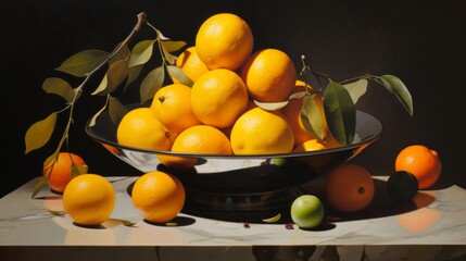 Poster - Exploring the dance of light and shadow  a creative use of yellow and grey to form ambiguous shapes
