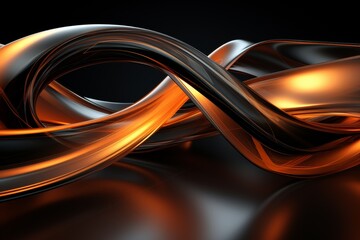 Poster - Vibrant abstract art  dynamic blend of orange, black, and light gray with unique textures