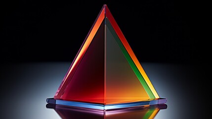 Poster - Vibrant prism light effects in space  shimmering colors against a black cosmic background