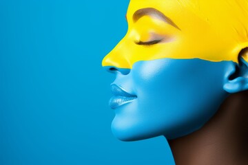 Poster - Elegant minimalist portrait  a contemporary approach to simplicity in artistic expression