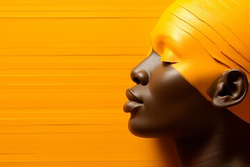 Poster - Elegant minimalist portrait emphasizing simplicity and subtle beauty in artistic expression