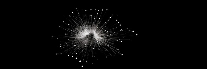 Poster - Stunning minimalist fireworks display against a dark background for a striking visual impact