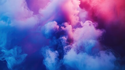 Poster - Vibrant Abstract Cloudy Smoke Background with Shades of Purple, Pink, and Blue in a Dreamy Gradient Effect for Artistic and Creative Projects