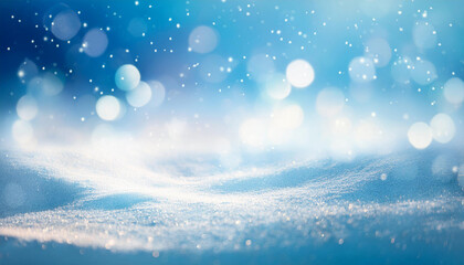 bokeh mild on blue history sky with circle glitter mild blue snow abstract tender sparkling with vibrant vivid light and bokeh blur effect