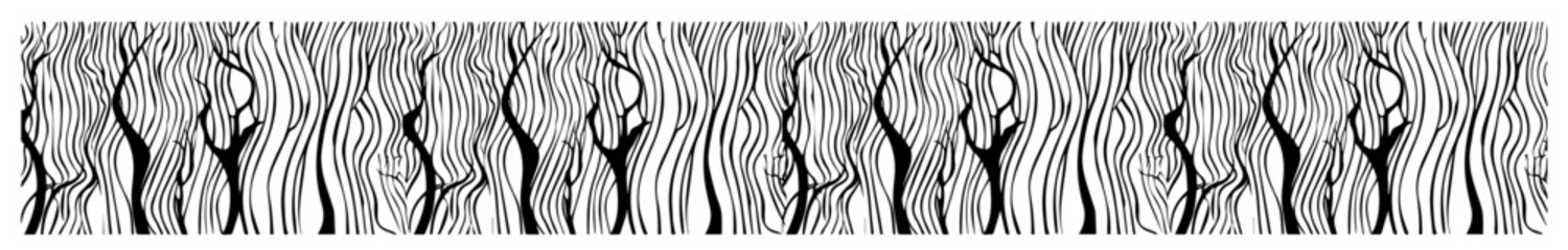 Wall Mural - artistic vector design of minimalist abstract trees in monochrome