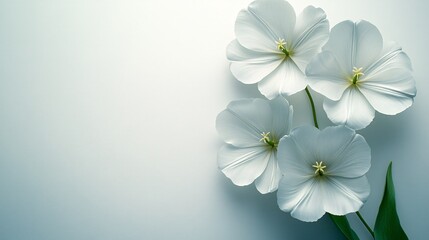 Sticker - Beautiful white flowers against a soft background showcasing delicate details