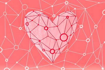 Heart with lines and points