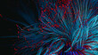 © Marcos Osorio/Stocksy - Abstract technology background featuring threads and fibers in motion