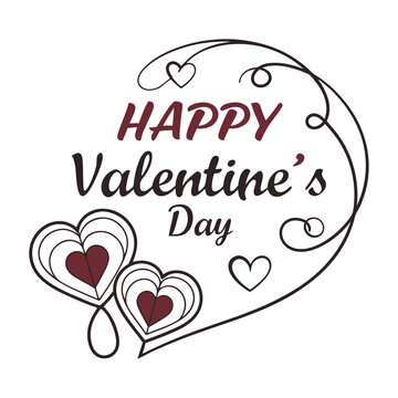 Valentine's Day Romantic Handlettering Vector
