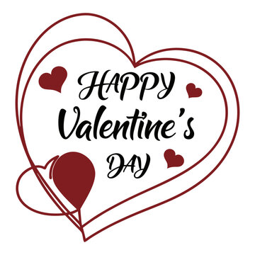 Valentine's Day Tag Design with Romantic Lettering