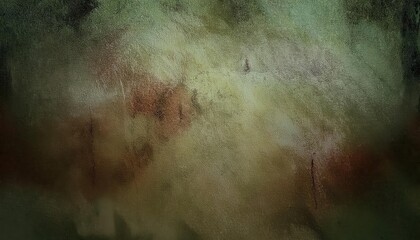 Aufkleber - Abstract textured green and brown grunge wall background with subtle earthy tones, rough artistic surface, and vintage rustic aesthetics