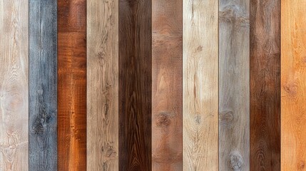 Wall Mural -   A wood panel with various sized and colored boards