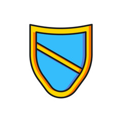 Poster - color shield icon isolated on white background. guard sign. security, safety, protection, privacy co