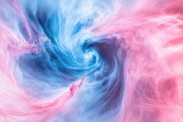 Poster - A stylized swirling pattern of blue and pink colors, ideal for backgrounds or designs