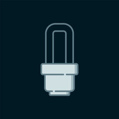 Poster - line led light bulb icon isolated on black background. economical led illuminated lightbulb. save en