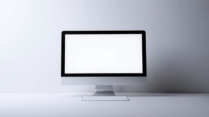 Poster - A computer screen with an online advertisement for a fashion brand on a white isolated background