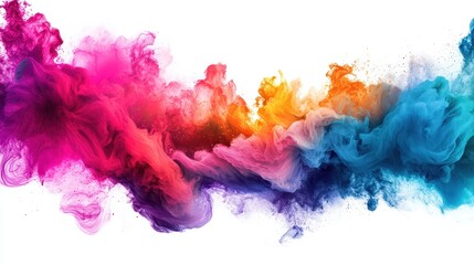 Poster - A digital ad campaign concept with colorful and eye-catching graphics on a white isolated background