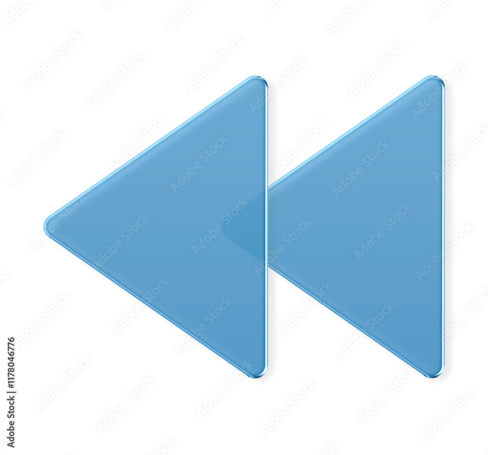 Transparent Reverse Button Semi transparent glass rewind button illustration. Semi-transparent ...