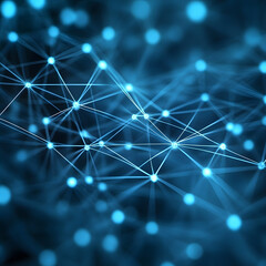 Wall Mural - Digital network connection technology background
