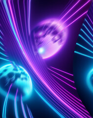 Wall Mural - abstract blue background with a globe