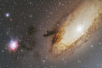 a stunning spiral galaxy with a bright star shining through its center