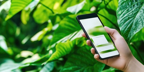 Poster - A person holding a smartphone, great for technology or everyday life scenes