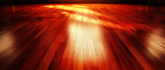Poster - Stunning wooden flooring with rich grains and vibrant colors showcasing natural beauty