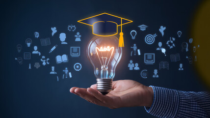 Poster - E-Learning Technology Concept Image Illustrating Online Education and Digital Learning Platforms for Modern Learners