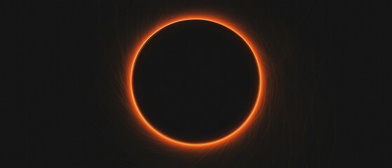 Fototapete - Radiant halo texture overlay on a black background showcasing a cosmic phenomenon
