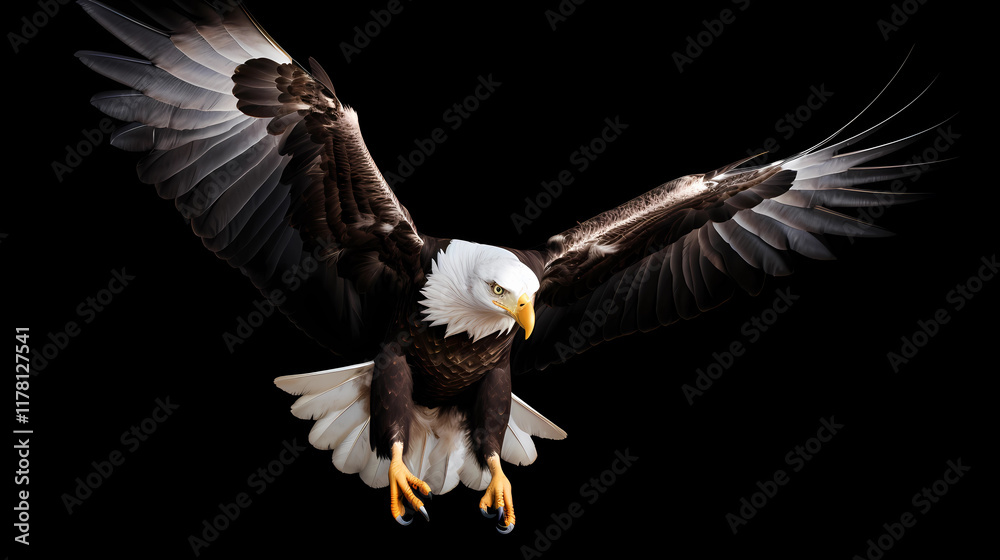 Hawk Animal Black Background Digital Desktop Wallpaper HD 4k Stock ...