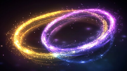 Poster - circle halo light with overlay effect on transparent background. realistic 3d vector illustration se
