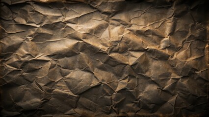 Vintage black paper with folds and creases, worn texture, aged look, worn texture