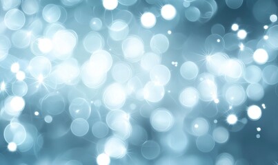 Abstract blue bokeh background with glowing sparkles, ideal for festive or celebratory designs.