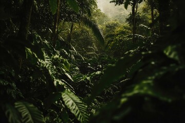 Wall Mural - A dense and vibrant forest landscape with numerous trees, perfect for outdoor adventure or nature-inspired designs