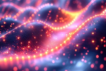 Poster - a digital image of a wave of light