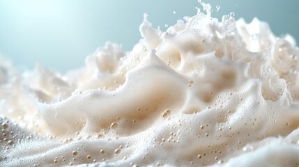 Wall Mural - A close-up shot of a foamy substance on a table, suitable for use in scientific or educational contexts