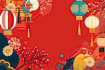 Wall Mural - Chinese New Year background wallpaper