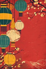 Wall Mural - Chinese New Year background wallpaper