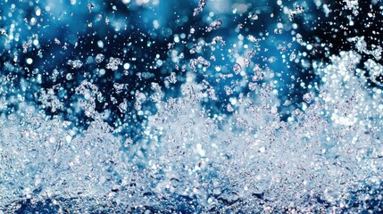 Sticker - Abstract blue water splash background.