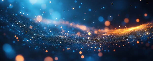 Poster - Captivating cosmic lights dance digital space abstract art colorful environment close-up view ethereal concept