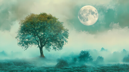 Wall Mural - majestic tree rises