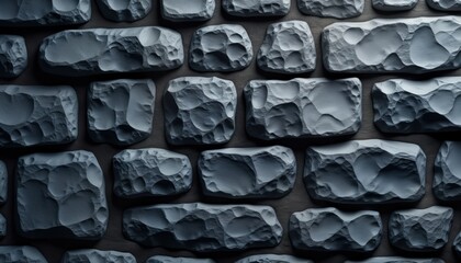Aufkleber - Dark gray slate rock wall texture. Natural stone pattern creates seamless tileable surface. Ideal for construction interior design projects. Grunge aged look suggests weathered, eroded stone. Rough