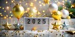 © Adisorn - Tilt-Shift New Year 2025: Golden Stars, Balloons & Lightbox