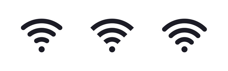 Fototapete - Wifi wireless icon symbol . internet signal, connection icon collection set