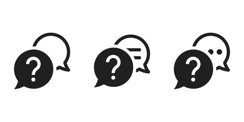 Leinwandbilder - question mark icon in speech bubble. chat message speech bubble icon symbol , ask faq icons ; help, support, service - talk message Bubble chat speech text box icon , communication background