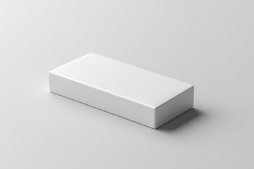 Box mockup on gray background with soft lighting