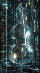 Poster - A Transparent Cello Hologram in a Digital Setting