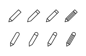 Leinwandbilder - Pencil icon vector isolated on white background. Pencil vector icon